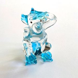 (2/$25) Monkey art glass figurine home deco animal sculpture